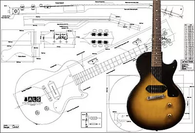 Gibson Les Paul® Junior Electric Guitar Plan • $32.99