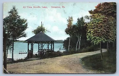 Postcard Scranton PA Pennsylvania AI Vista Moosic Lake Gazebo C1908 Hop Bottom • $16.95