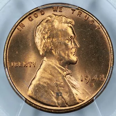 1948-S PCGS MS65RD Lincoln Cent 43975527 • $19