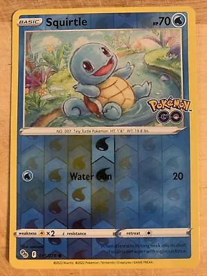 $2.95 • Buy Squirtle - 015/078 - Reverse Holo - Pokemon Go - NM/M - Pokemon Card