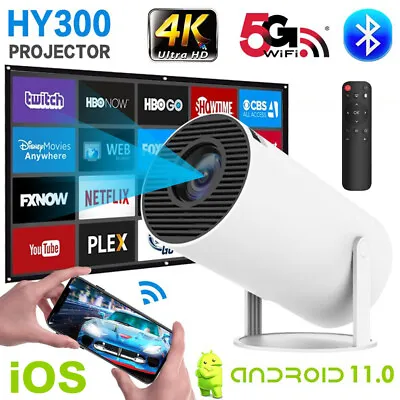 4K Mini Projector 10000 Lumen LED 1080P WiFi Bluetooth UHD Portable Home Theater • $89.99