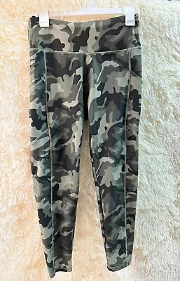 Marika Sport Green Camo Capri Legging Womens Size Large Pre-owned • $10