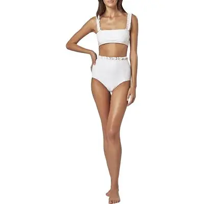 Charlie Holiday Millie Women's Gingham Print Ruffle Trim Bikini Swim Top • $7.99