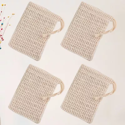 4 Pcs Hand Made Soap Bag Face Washing Net Soap Pouch Shower Soap Saver • $8.99