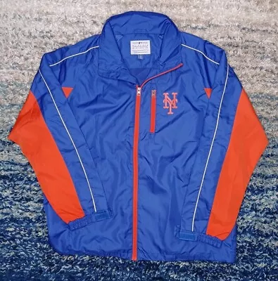 Genuine Merchandise Carl Banks New York Mets Full Zip Windbreaker Jacket Mens L • $39.85