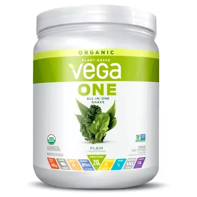 Vega One Organic All In One Shake Mix Plain 13.5oz Plant-Based • $33.86