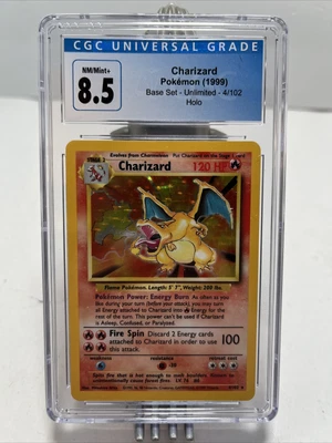 $500 • Buy Charizard Holo Base Set Unlimited 4/102 CGC 8.5 NM Mint + Pokemon