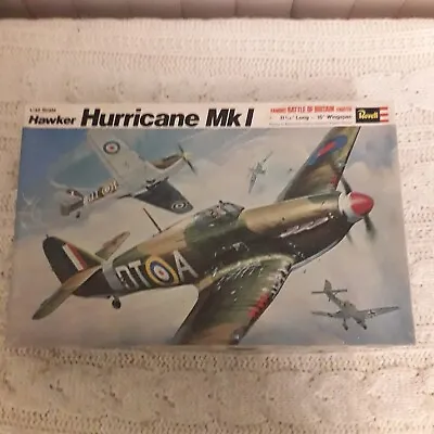 VINTAGE Revell H-217 1:32 Scale Hawker Hurricane MK.I Plastic Model Kit • £55