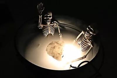 Skeleton Couple Sauna - Witch's Cauldron & Fogger  Halloween Decor - 12  D. • $64.99