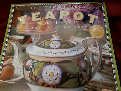The Collectible Teapot & Tea Calendar 2019 NEW SEALED Includes 4 Month 2018 Grid • $10.99