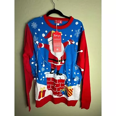 NWT Santa Tipsy Elves Light Up Ugly Christmas Sweaters For Men -  Holiday Medium • $25.50