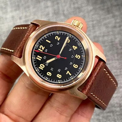 36mm Tandorio Black Dial NH35A Automatic Mens Watch CUSN8 Solid Bronze Case • $96.30