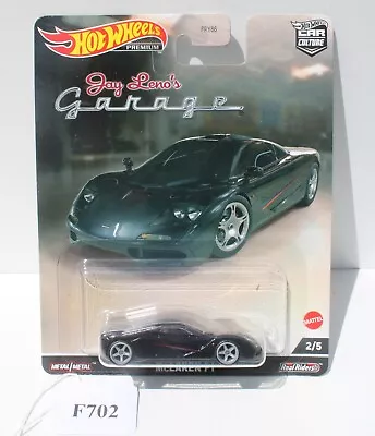 Hot Wheels Premium Jay Leno's Garage McLaren F1 Black 2/5 FNQHotwheels F702 • $9.64