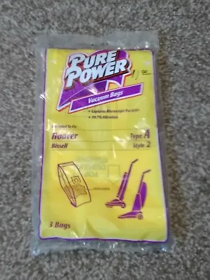 Pure Power Vacuum Bags Fits Hoover Type ABissell Style 2 • £5.78