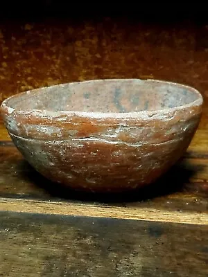 $75 • Buy 1800s Native American Pottery Bowl Antique Handmade Bowl