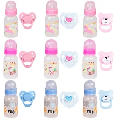 Reborn Dolls Magnetic Dummy Pacifier+Feeding Bottle For Baby Dolls Accessories • £7.90
