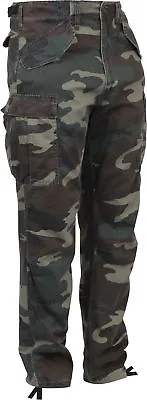 Woodland Camo Vintage M-65 Tactical Military Field Fatigue Pants Rothco 2605 • $61.99