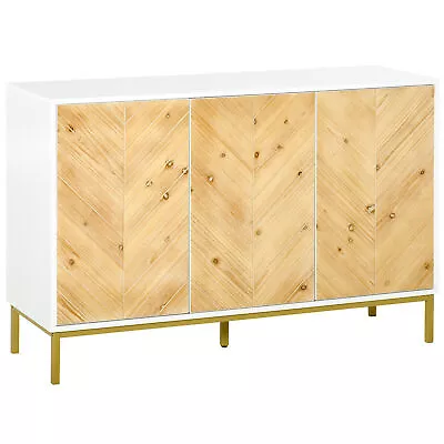 Accent Credenza Hallway Hutch Furniture Adjustable Shelves And Push Open Doors • $188.49