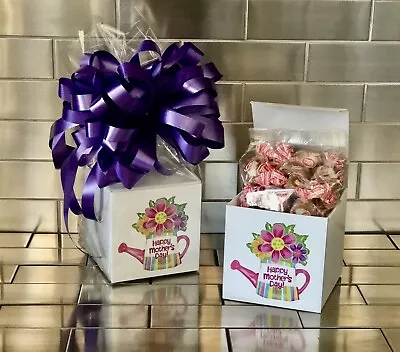 Mother’s Day Gift Basket-Box With Goetze's Caramel Creams Wrapped & Purple Bow • $8.75