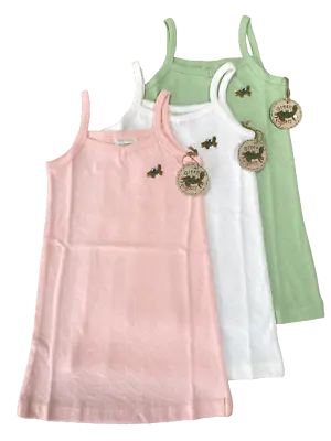 Girls Organic Cotton Nightie Green Nippers Nightdress Pyjamas Baby Age 1-5 Years • £4.95