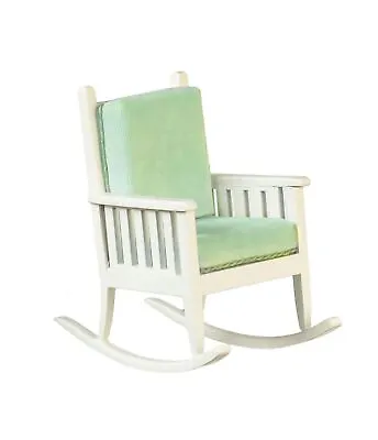£82.99 • Buy Dolls House White Rocking Chair JBM Miniature Nursery Bedroom Furniture 1:12