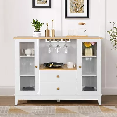 $269.99 • Buy Sideboard Buffet Storage Cabinet Kitchen Dining Room Cupboard Table Wine Cabinet