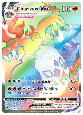$6 • Buy Charizard VMAX 074/073 Champions Path Rainbow Pokemon Card Sticker