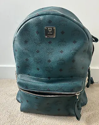 MCM Backpack Medium - Blue/Green • £220