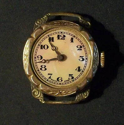 1930's Vintage 9ct Gold Lady Wrist Watch With Mother Of Pearls Dial • $99.95