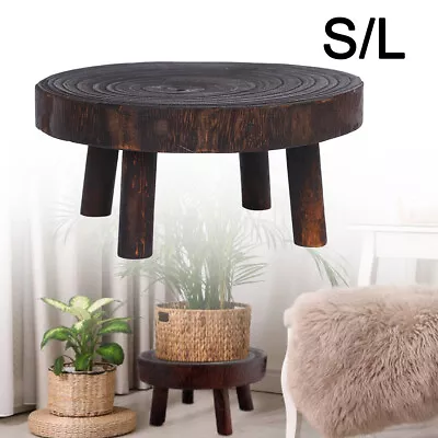 £6.79 • Buy NEW Wooden Plant Holder Flower Pot Display Shelf Rack Garden Home Stand Stool