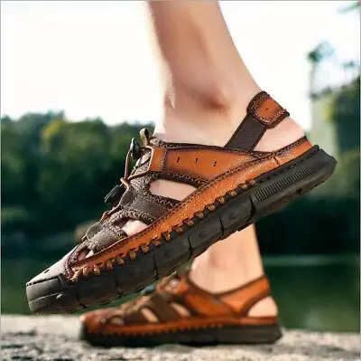 Mens Hiking Trekking Casual Sandals Outdoor Beach Roman Garden Slippers Sneakers • £32.32