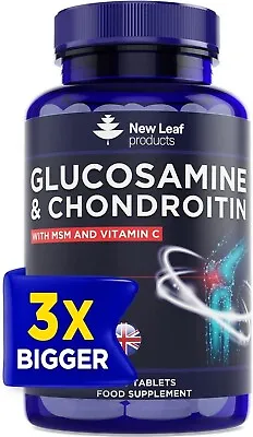 £24.99 • Buy Glucosamine And Chondroitin High Strength 3X - With MSM & Vitamin C 365 Tablets