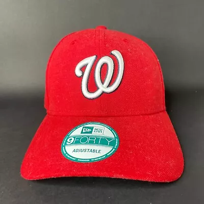 Washington Nationals Baseball Hat New Era 9Forty Strapback Adjustable Red Nats • $19.95