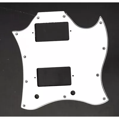 Plate Pickguard Full Face White 3ply 11 Holes For Gibson Sg • $13.68