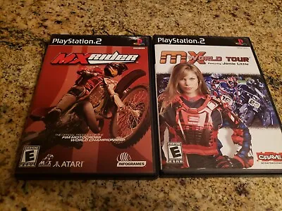 PS2 MX Games - Lot Of 2 - World Tour And Rider - Complete W/ Manuals -Discs Mint • $28.50