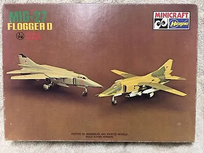 Minicraft Hasegawa MIG-27 Flogger D 1/72 Scale Model. Parts Sealed Free Ship • $21.99