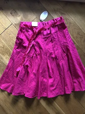 Bloom Cerise Pink Summer Maternity Skirt Adj Soft Waist Panel Size 12 BNWT • £10