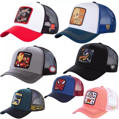 $9.99 • Buy Adjustable Mesh Baseball Trucker Cap Superhero Hulk Thor Snapback Sports Men Hat