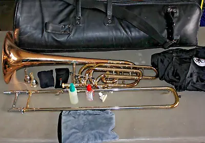 Holton Bb Bass Trombone TR181 W/ Leather Carrying Case • $2000