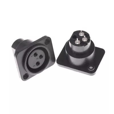 2pcs XLR Female Jack 3 Pin 3-Pole Panel Mount Chassis Socket ConnectorHFUKD*PN • £4.42