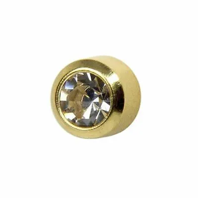 Caflon 24CT Gold Plated - April Crystal Birthstone Stud (1 Pair) • £2.95