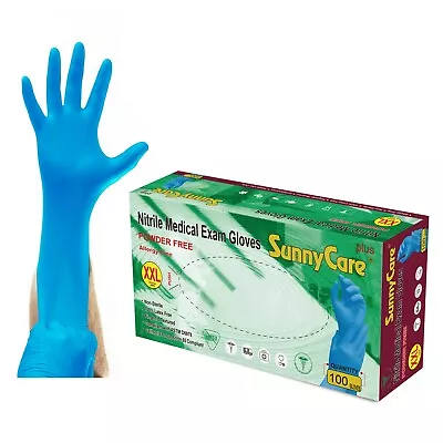 100Pcs SunnyCare 5.0mil Nitrile Exam Gloves Chemo-Rated (Vinyl Latex Free) XXL • $10