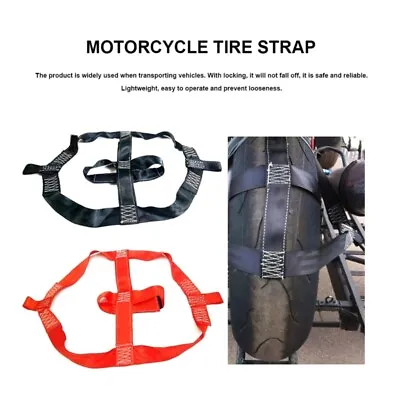 Motorcycle Rear Wheel Tie Down Strap Rear Wheel Transport Tire Straps • $17.88