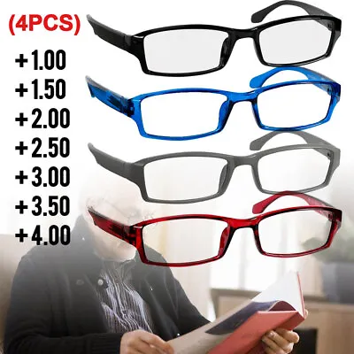 4Pair Progressive Multifocal Reading Glasses Anti Blue Light Lens Frame For Men • $9.10
