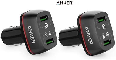2 X Anker 42W SUPER FAST QC 3.0 Car Charger PowerDrive+ Speed 2 USB Quick Charge • $69.99