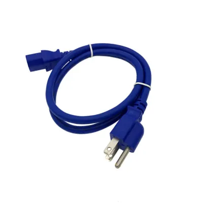 Blue 3FT Universal 3 Prong AC Power Cord Cable 18AWG Computer Printer Monitor TV • $7.11