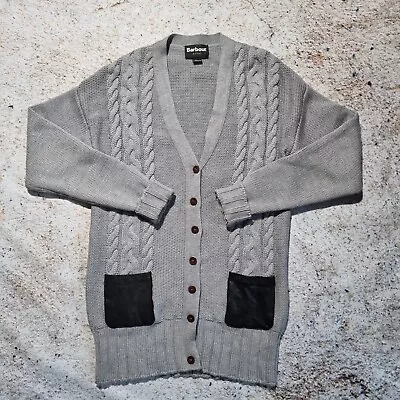 Barbour Gold Label X Alice Temperley Grey Cardigan UK 12 GREY • £19.99