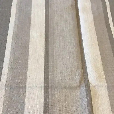 £14.99 • Buy Laura Ashley Awning Stripe Natural  Fabric Remnant 