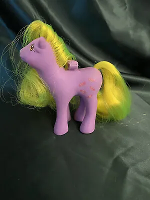 1986  My Little Pony A FLUTTER FLY  YUM YUM  Purple With Neon Green • $9.99
