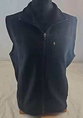 Ibex Vest- Womens Size Medium Black Merino Wool Full Zip W/ Zip Pockets USA Made • $34.95